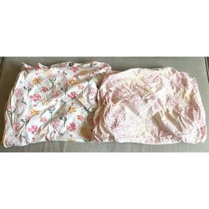 Burt’s Bees Baby Organic Changing Pad‎ Covers Lot of 2 Bundle Floral Pink Cotton